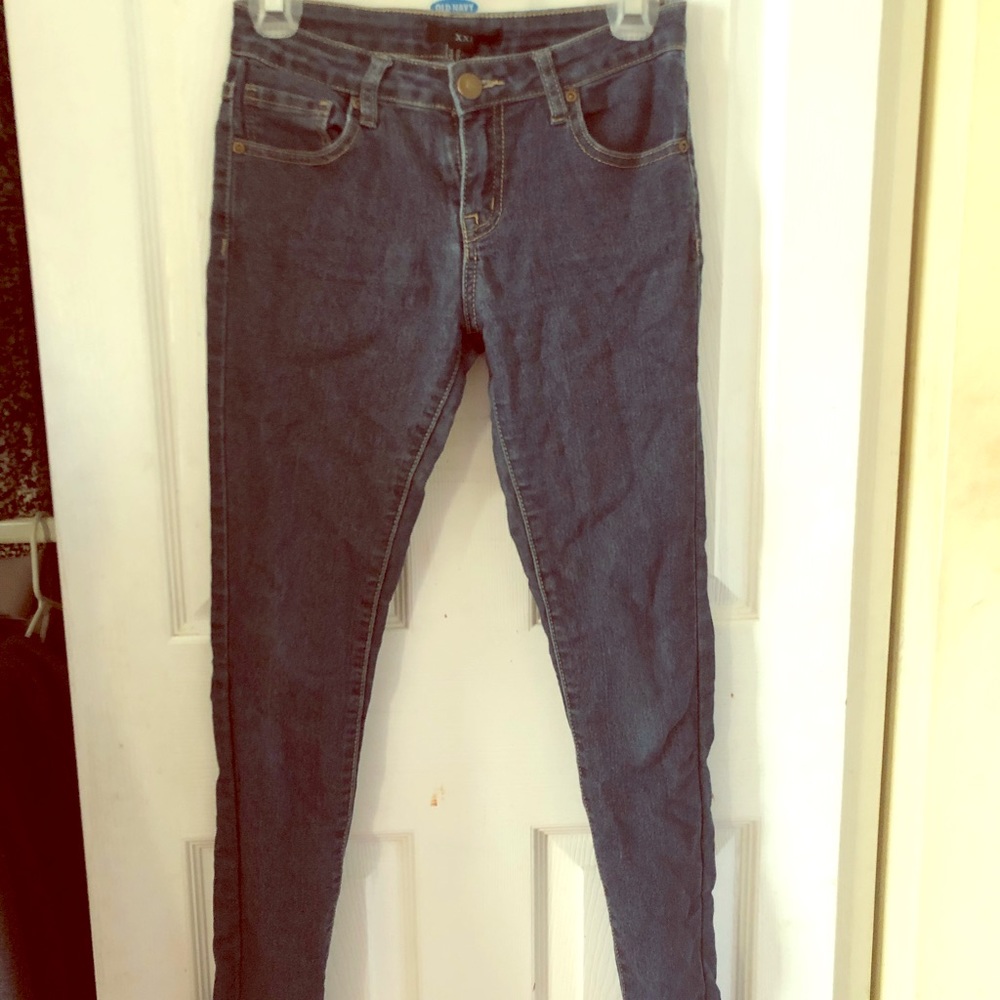 US 24 forever 21 blue jeans skinny jeans